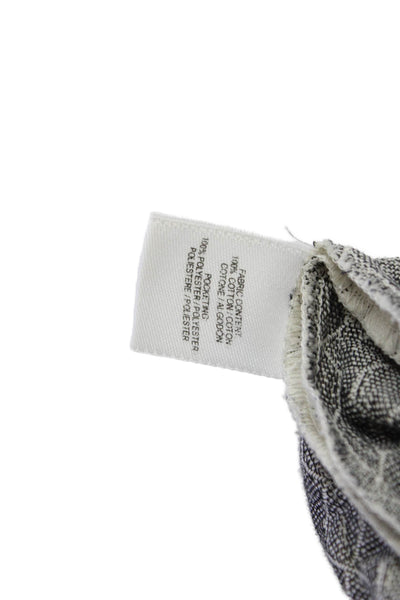 10 Crosby Derek Lam X Intermix Womens Cotton Quilted Printed Skirt White Size 2