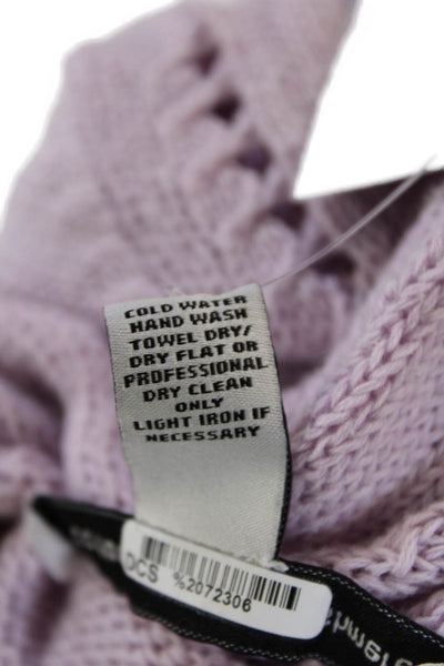 Cotton By Autumn Cashmere Womens Cotton Knit Pullover Sweater Top Purple Size M