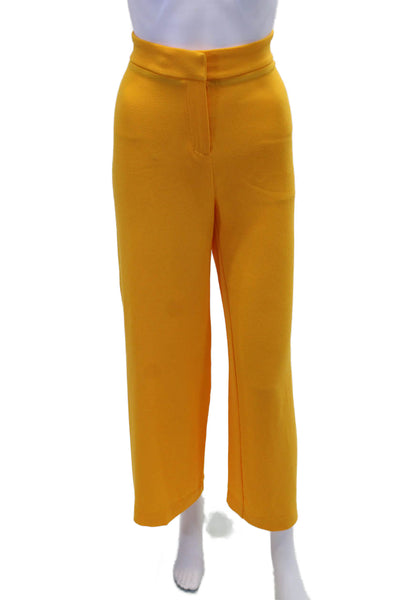 Nanette Nanette Lepore Womens High Rise Wide leg Trouser Pants Yellow Size 2