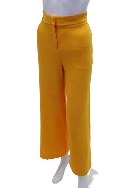 Nanette Nanette Lepore Womens High Rise Wide leg Trouser Pants Yellow Size 2