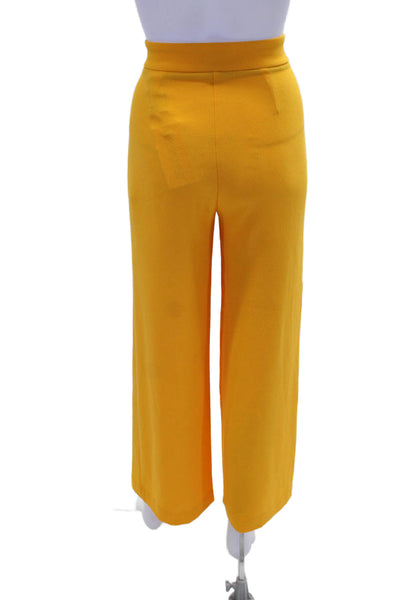 Nanette Nanette Lepore Womens High Rise Wide leg Trouser Pants Yellow Size 2