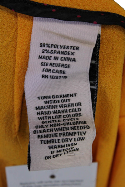 Nanette Nanette Lepore Womens High Rise Wide leg Trouser Pants Yellow Size 2
