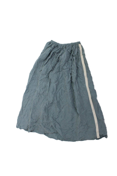 Little Creative Factory Girls Elastic Waist Striped Trim Maxi Skirt Blue Size 14