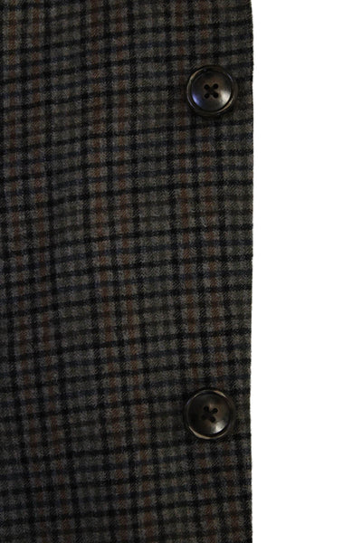 JKT New York Mens Striped Print Buttoned-Up Blazer Jacket Brown Size EUR 44