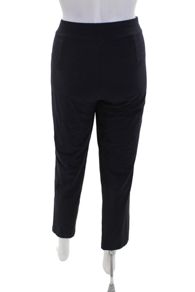 Eileen Fisher Women's Pull-On Straight Leg Flat Front Casual Pants Black Size M