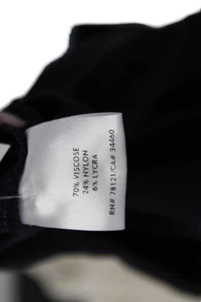 Eileen Fisher Women's Pull-On Straight Leg Flat Front Casual Pants Black Size M