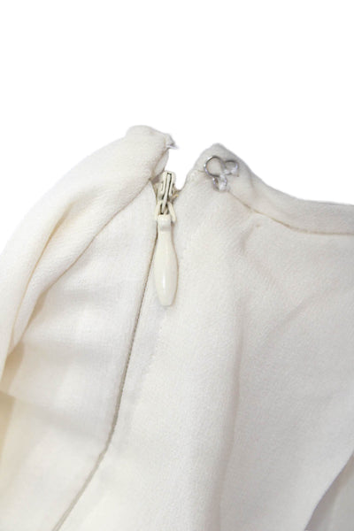 Walter Women's Hook Closure Pleated Flare Unlined Mini Skirt Beige Size 10