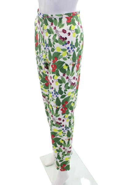 J. Mclaughlin Women's Hook Closure Flat Front Straight Leg Printed Pants Size12