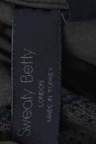 Sweaty Betty Womens Half Zipper Turtleneck Sweater Gray Cotton Size 6
