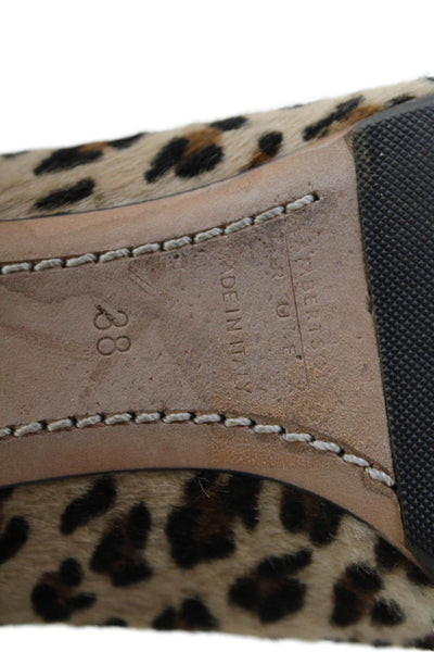 Lambertson Truex Womens Leopard Printed Pony Hair Ballet Flats Brown Size 38
