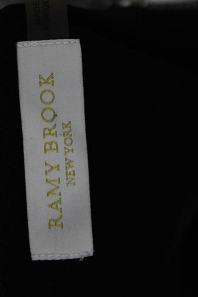 Ramy Brook Womens Chain Link Straps Sleeveless Tank Top Black Size Small