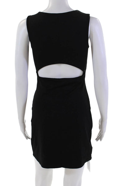 Susana Monaco Womens Sleeveless Knee Length Body Con Dress Black Size Small
