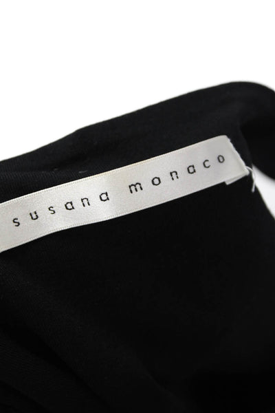 Susana Monaco Womens Sleeveless Knee Length Body Con Dress Black Size Small