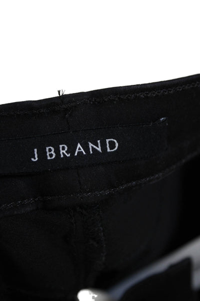 J Brand Womens Lace Trim Zip Up High Rise Selena Jeans Black Out Size 27