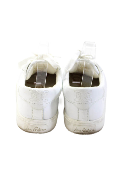 Sam Edelman Womens Lace Up Round Toe Low Top Sneakers White Leather Size 7