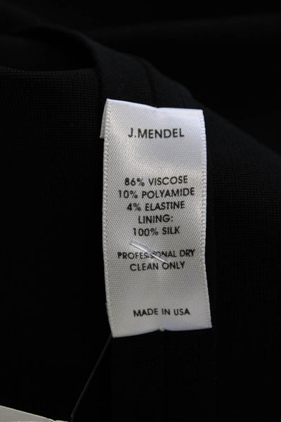 J. Mendel Womens Sleeveless Knee Length High Waist Dress Black Size 4