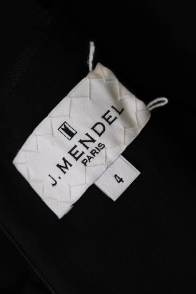 J. Mendel Womens Sleeveless Knee Length High Waist Dress Black Size 4