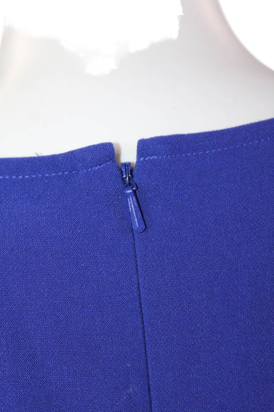 Broadway & Broome Womens Back Zip Short Sleeve Mini Shift Dress Blue Size 4