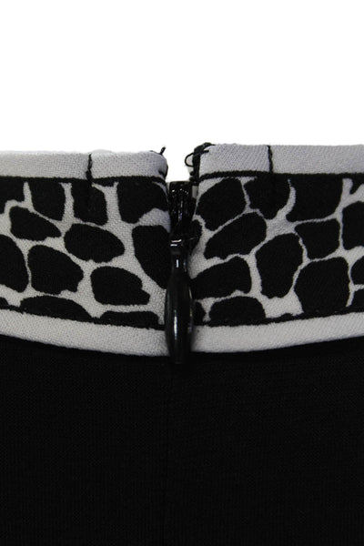 Michael Michael Kors Womens Long Sleeves Knee Length Dress Black White Size Smal