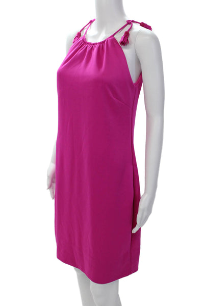 Gretchen Scott Womens Sleeveless Knee Length Dress Fuschia Pink Size Small
