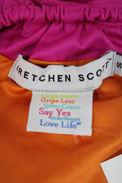 Gretchen Scott Womens Sleeveless Knee Length Dress Fuschia Pink Size Small