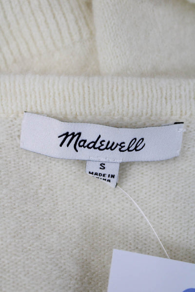 Madewell Womens Long Sleeves Cardigan Sweater Ivory White Size Small