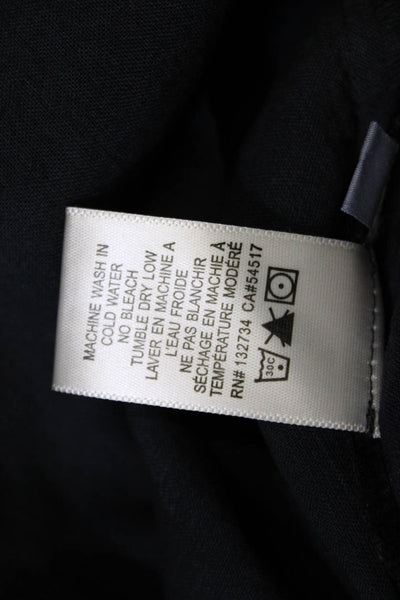 Bella Dahl Womens Cotton Sleeveless Button Up Vest Blouse Black Size S