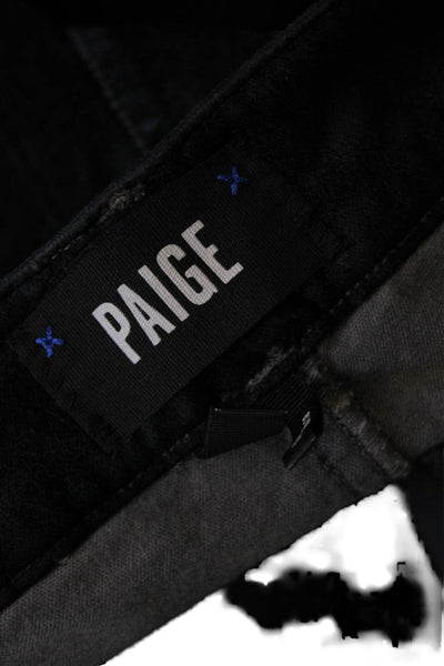 Paige Womens Textured Zip Button Lined Skinny Leg Casual Pants Blue Size EUR 29