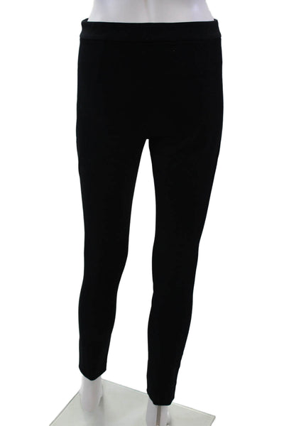 Theory Womens Zipper Fly Mid Rise Skinny Ankle Pants Black Size 0