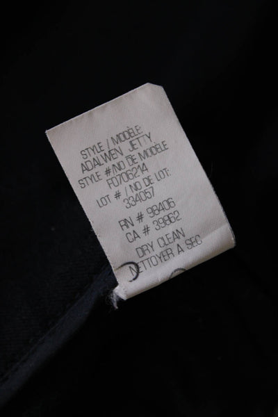 Theory Womens Zipper Fly Mid Rise Skinny Ankle Pants Black Size 0