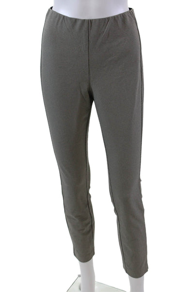Rag & Bone Womens Houndstooth Print Zippered Tapered Pants Black Size 2