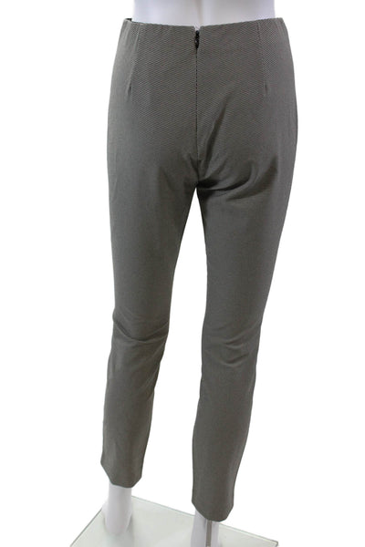 Rag & Bone Womens Houndstooth Print Zippered Tapered Pants Black Size 2