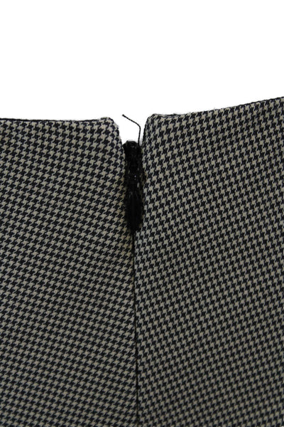 Rag & Bone Womens Houndstooth Print Zippered Tapered Pants Black Size 2
