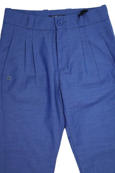 Numero One Boys Pleated Zippered Ankle Straight Dress Pants Blue Size 6