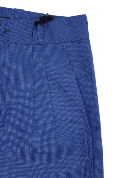 Numero One Boys Pleated Zippered Ankle Straight Dress Pants Blue Size 6