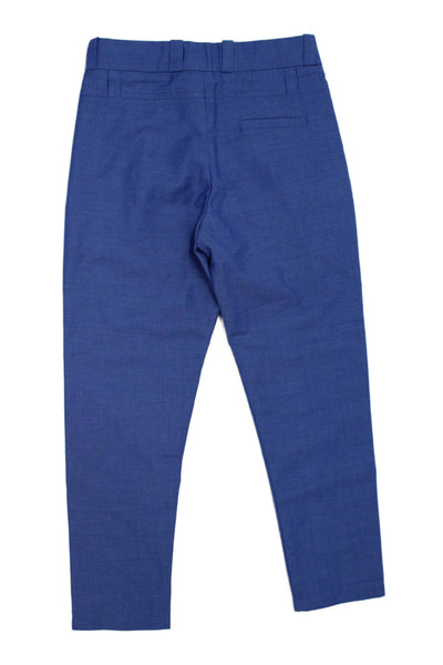 Numero One Boys Pleated Zippered Ankle Straight Dress Pants Blue Size 6