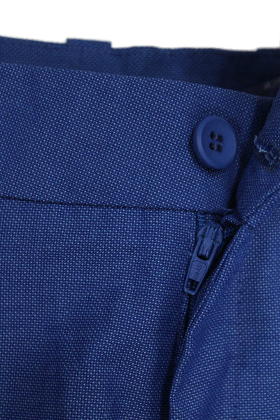 Numero One Boys Pleated Zippered Ankle Straight Dress Pants Blue Size 6