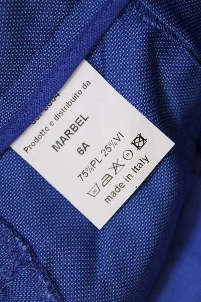 Numero One Boys Pleated Zippered Ankle Straight Dress Pants Blue Size 6