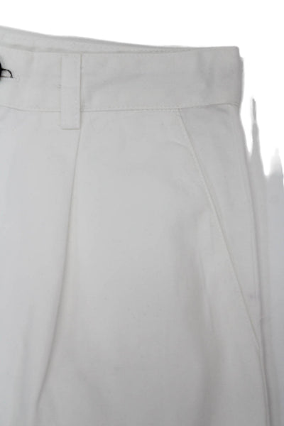 Cacharel Unisex Kids Cotton Zippered Summer Bermuda Shorts White Size 6