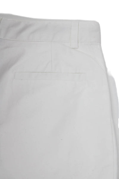 Cacharel Unisex Kids Cotton Zippered Summer Bermuda Shorts White Size 6