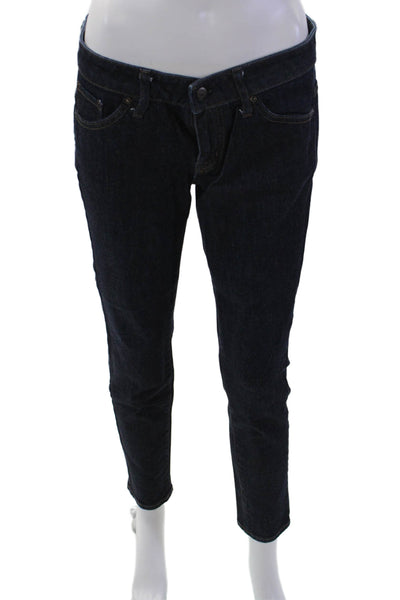 UJ Uniqlo Womens Zipper Fly Low Rise Skinny Ankle Jeans Blue Denim Size 27
