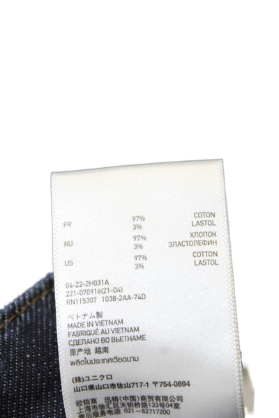 UJ Uniqlo Womens Zipper Fly Low Rise Skinny Ankle Jeans Blue Denim Size 27