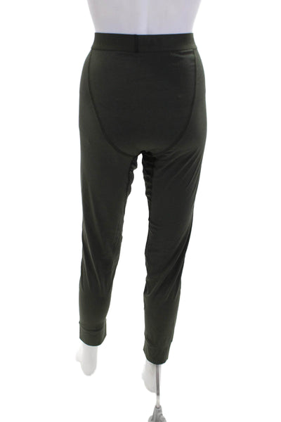 Bombas Womens Elastic Waistband High Rise Ankle Leggings Green Size Large