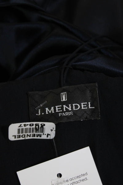 J. Mendel Womens Sweetheart Neckline Embellish Bubble Hem Mini Dress Blue Size 4
