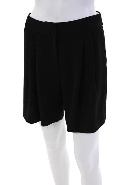 J Crew Women's Hook Closure Pleated Front Dress Shorts Black Size 2