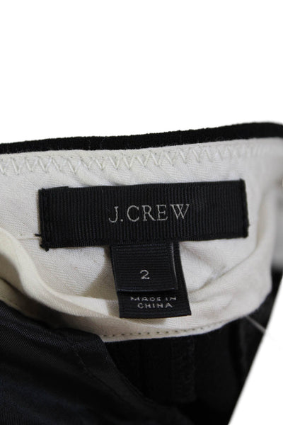 J Crew Women's Hook Closure Pleated Front Dress Shorts Black Size 2