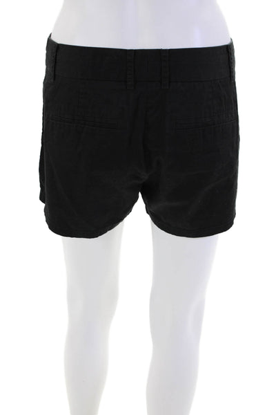 J Crew Women's Hook Closure Pocket Chino Dress Shorts Black Size 4