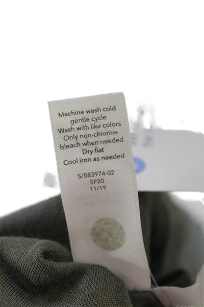 Athleta Women's Scoop Neck Long Sleeves Blouse Olive Green Size M
