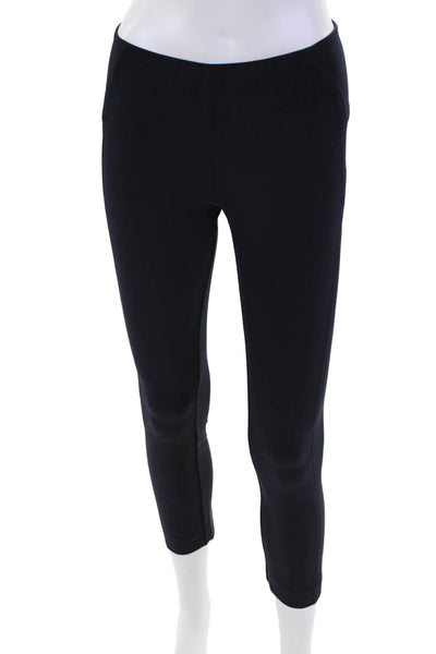 Veronica Beard Womens Zippered Low-Rise Skinny Pants Navy Blue Size 0