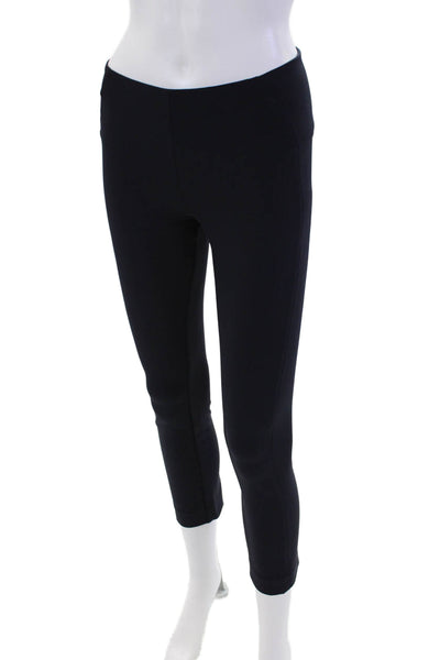 Veronica Beard Womens Zippered Low-Rise Skinny Pants Navy Blue Size 0
